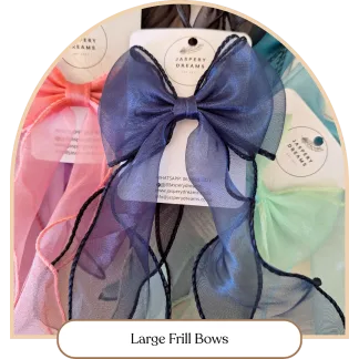 Large Frill Bows – Handmade Hair Accessory