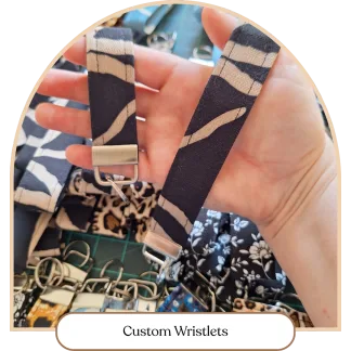 Custom Handmade Wristlets – Small & Large Fabric Keychain Straps