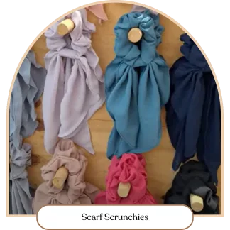 Scarf Scrunchies – Georgette & Chiffon Hair Accessory