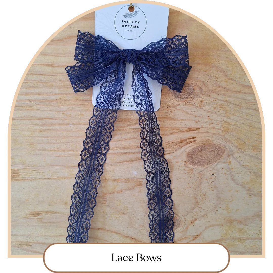 Handmade Lace Bows β Feminine Hair Accessory