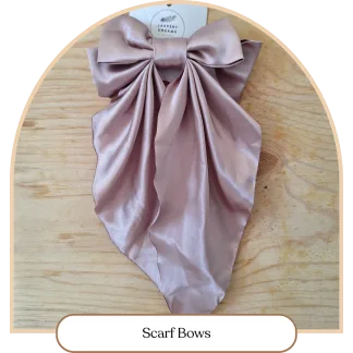 Handmade Satin Scarf Bows – Oversized Hair Accessories