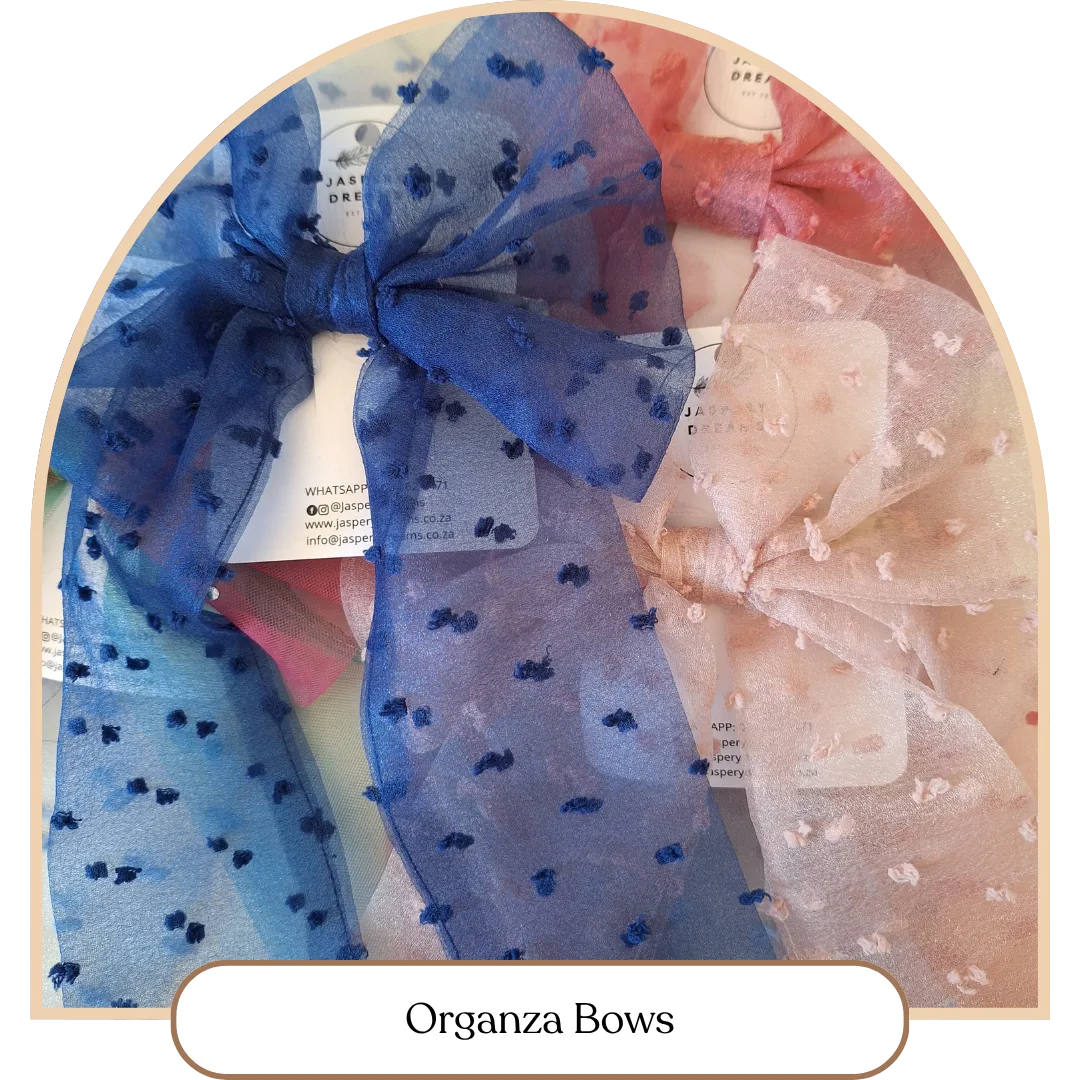 Organza Large Bows – Handmade Hair Accessory