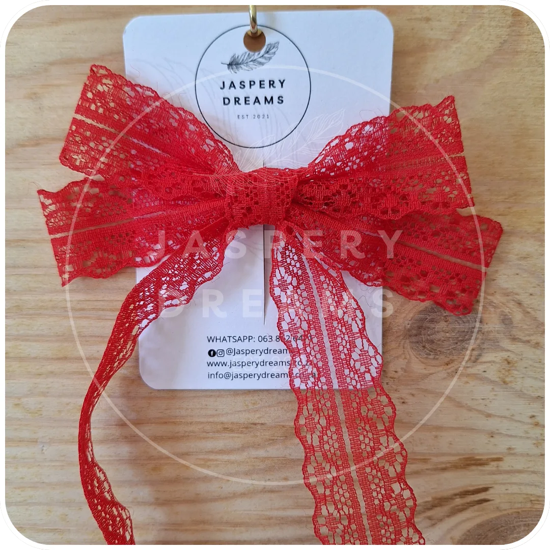red lace bow