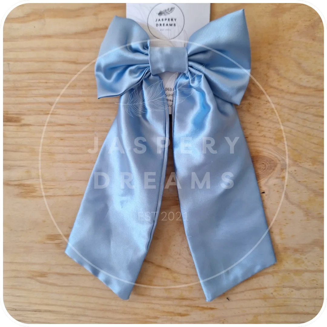 Baby blue standard large hair bow