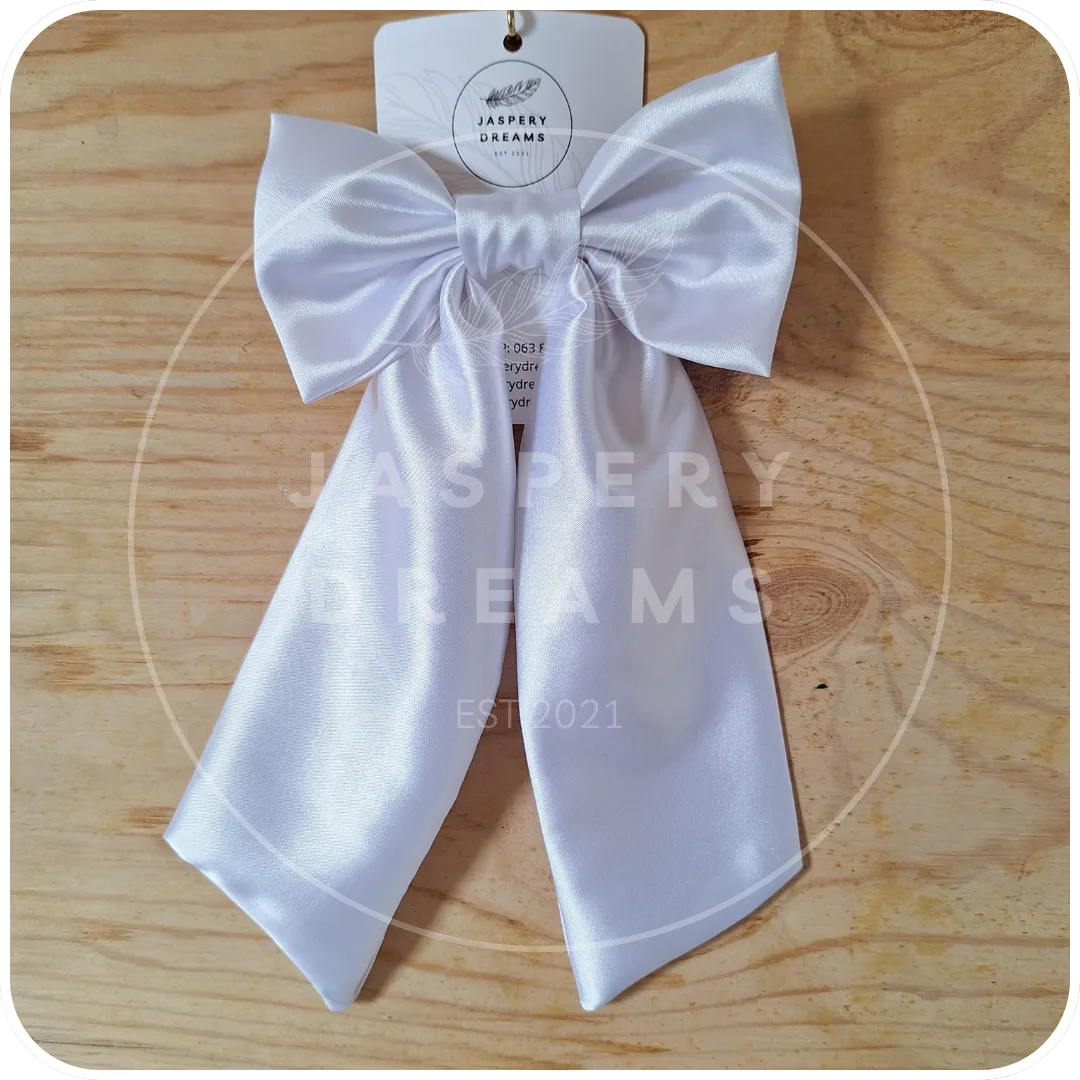 White large standard hair bow