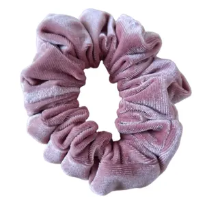 Dusty pink velvet hair scrunchie