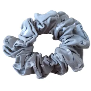 Grey hair scrunchie with daisies