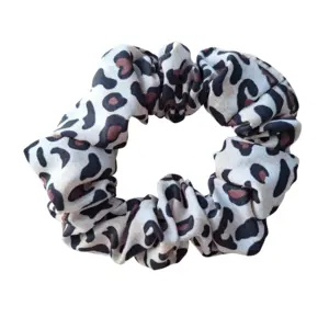 Leopard print hair scrunchie