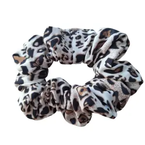 Light leopard print hair scrunchie