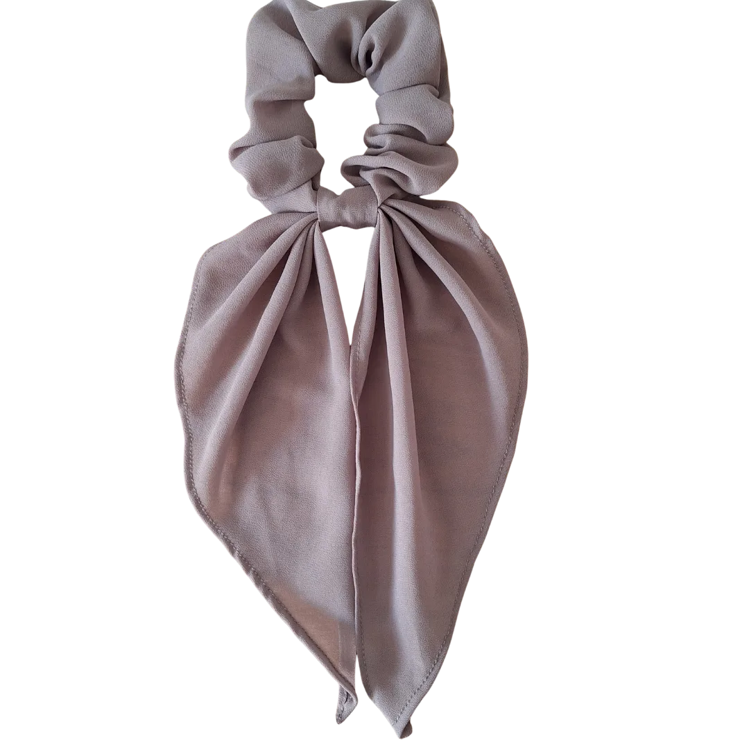 Beige scarf scrunchie
