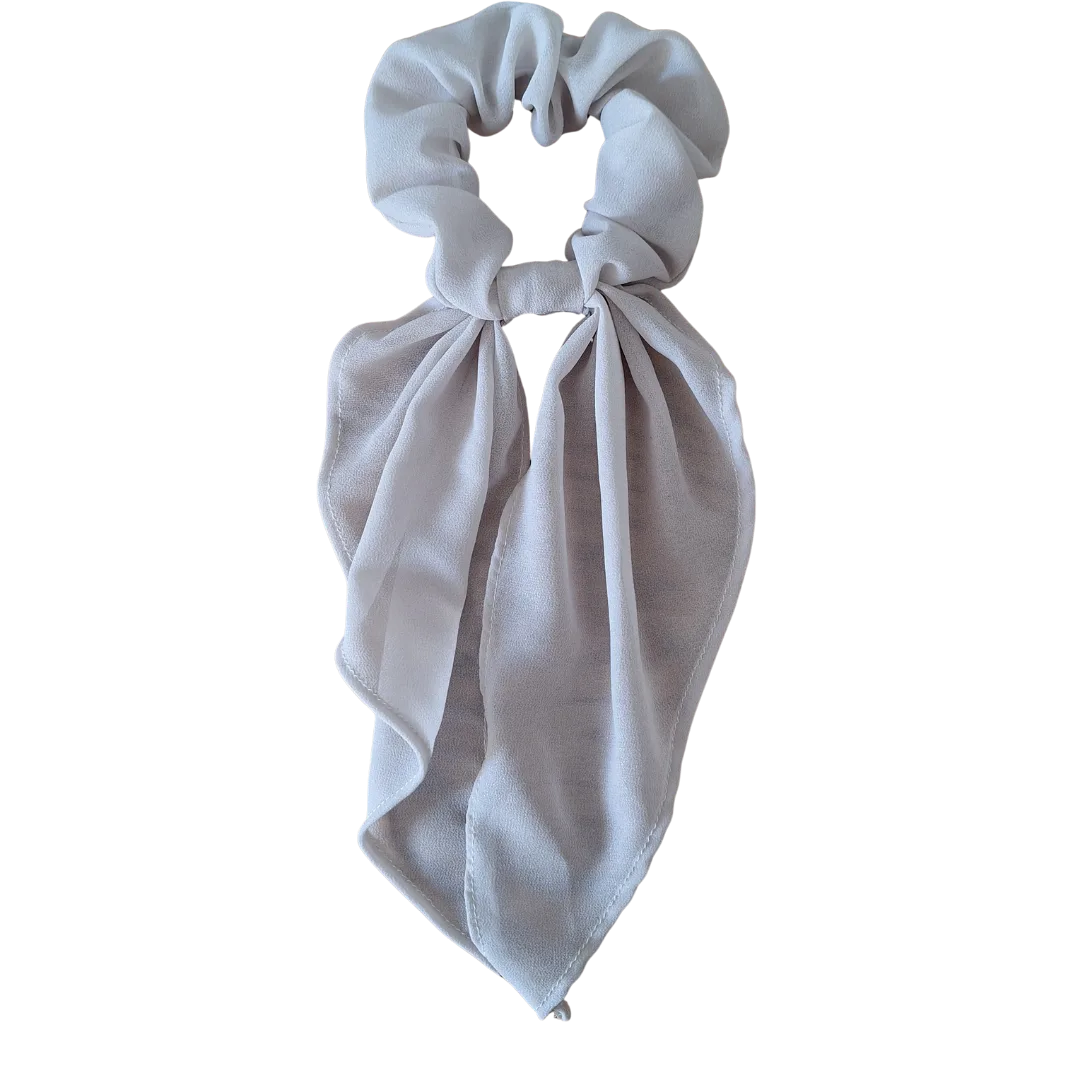 Cream scarf scrunchie