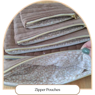 Handmade Zipper Pouches | Multi-Purpose Cosmetic & Travel Bags