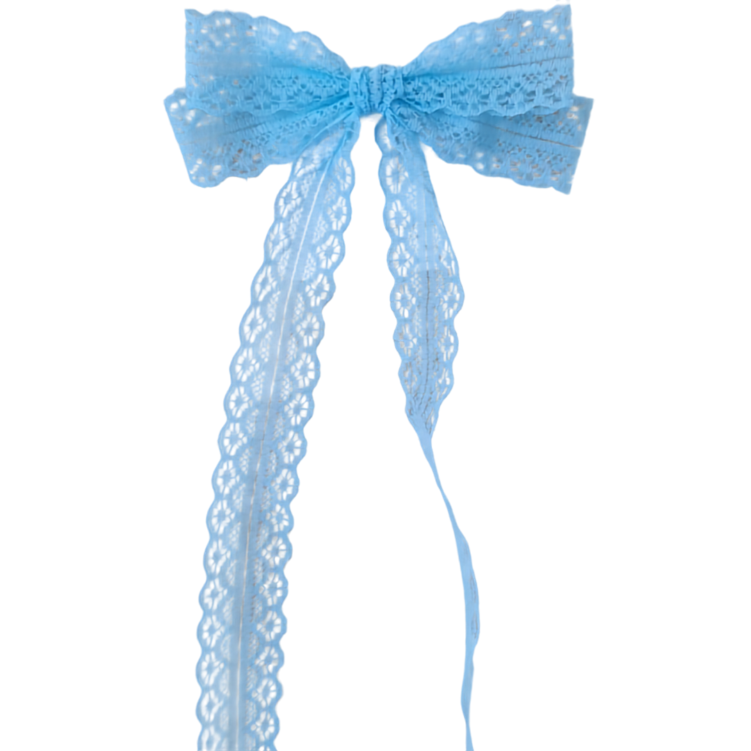 baby blue Lace bow