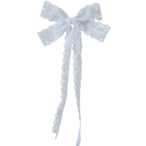 cream Lace bow