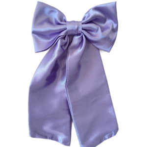 Lilac Large Satin Standard Bow