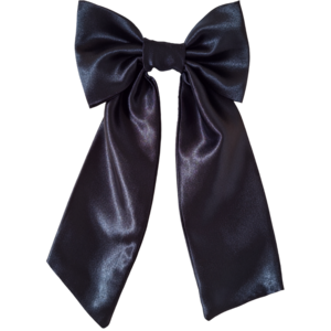 Black Large Satin Standard Bow