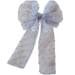 Grey Organza Bow