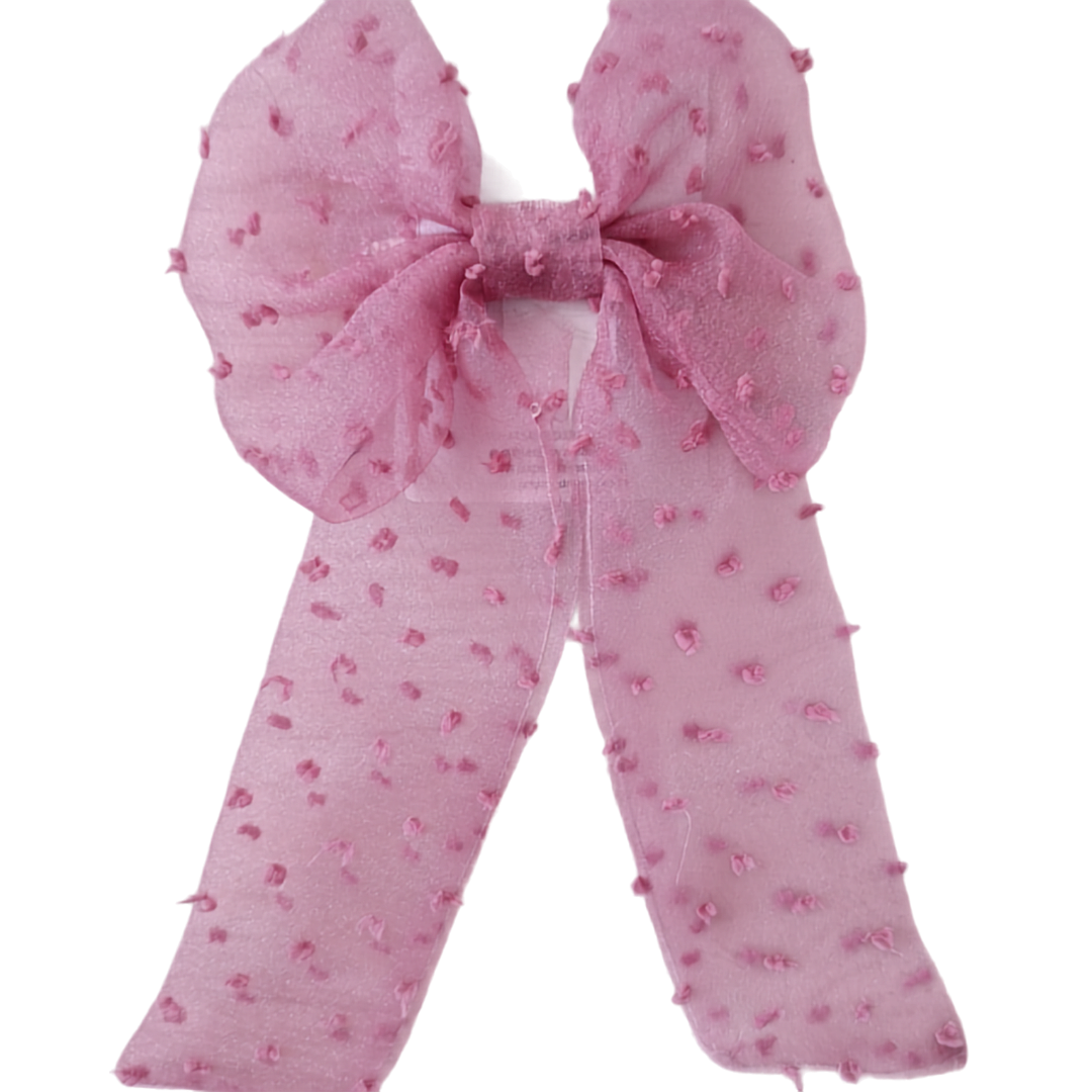 Dusty Pink Organza Bow