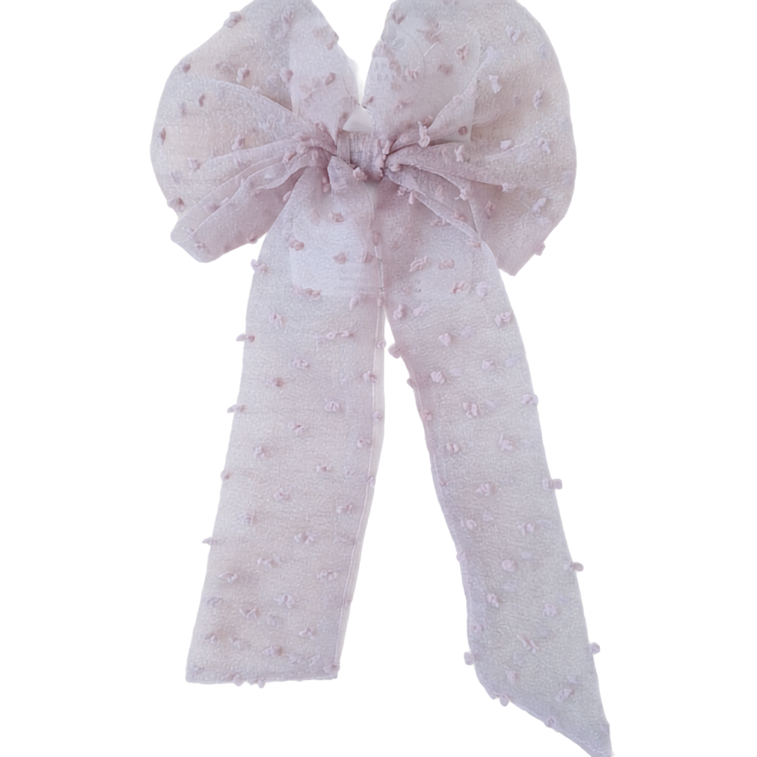 Creamy Pink Organza Bow