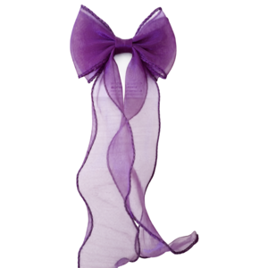 Purple Frill Bow