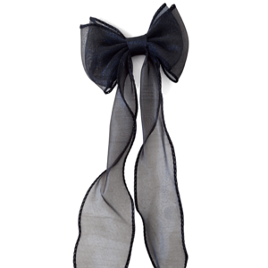 Black Frill Bow