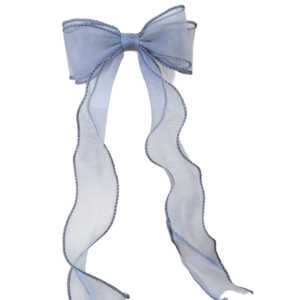 Dark Grey Frill Bow