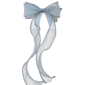 Grey Frill Bow