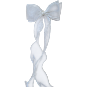 Cream Frill Bow