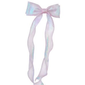 Shimmer Pink Frill Bow