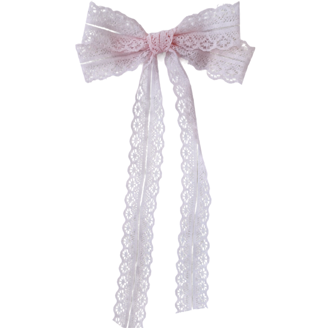 Peach Lace bow