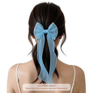 Baby Blue Frill Bow