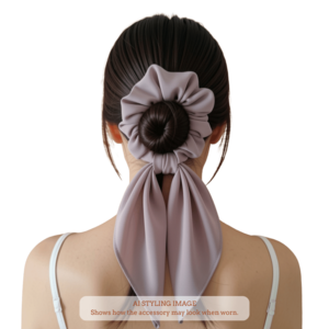 Beige Scarf Scrunchie