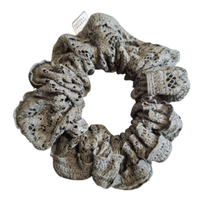 Olive Green knit mesh scrunchie