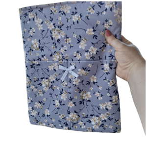 Blue with floral print Book sleeve
