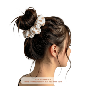 Soft light brown leopard print scrunchie