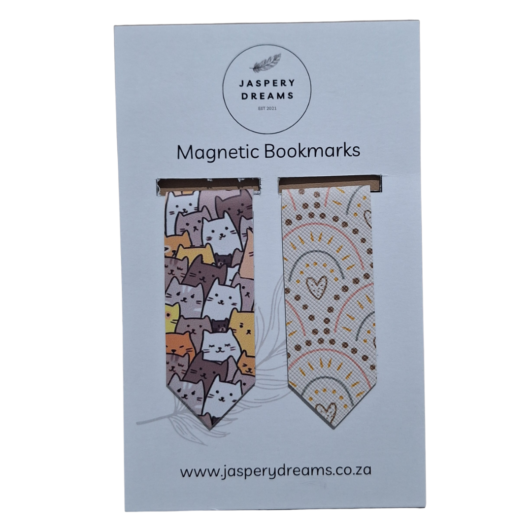Kitty Hearts Magnetic Bookmark