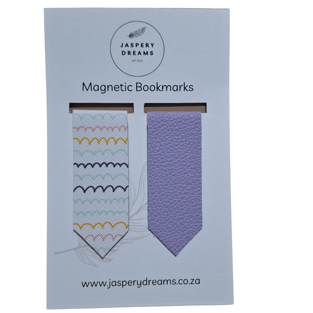 Lilac Scribble Magnetic Bookmark