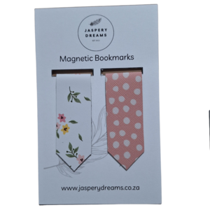 Pink Dots and Flowers Magnetic Bookmark