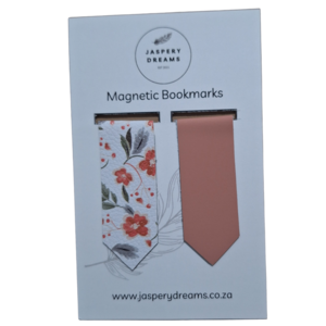 Peachy Floral Magnetic Bookmark