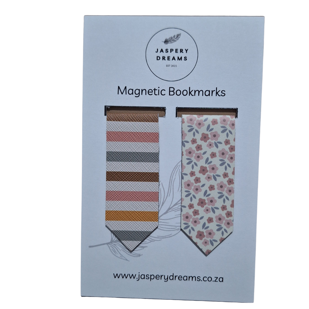 Soft Neutral Floral Magnetic Bookmark