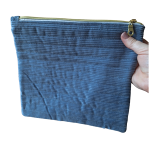 Dusty Blue Zipper Pouch