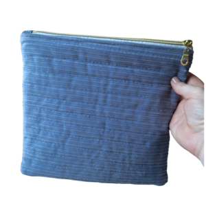 Vintage Blue Zipper Pouch