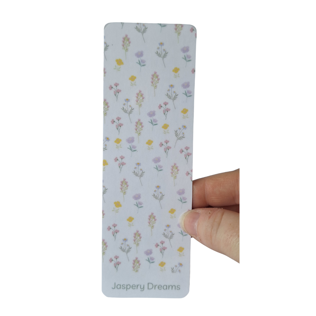 Pastel Floral Laminated Bookmark