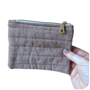 Light Brown Zipper Pouch