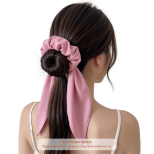 Soft Pink Scarf Scrunchie